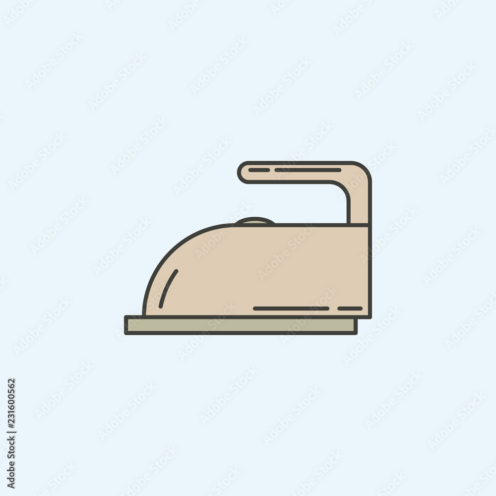 iron icon. Element of house hold icon for mobile concept and web apps. Colored iron icon can be used for web and mobile iron icon. Element of house hold icon for mobile concept and web apps. Colored iron icon can be used for web and mobile