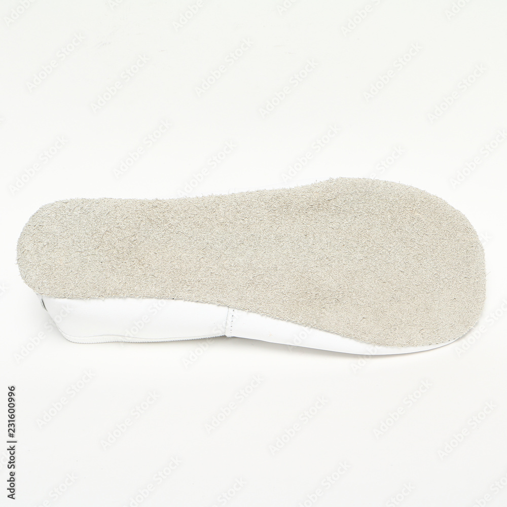 Women's demi-season shoes leather on white background Women's demi-season shoes leather on white background