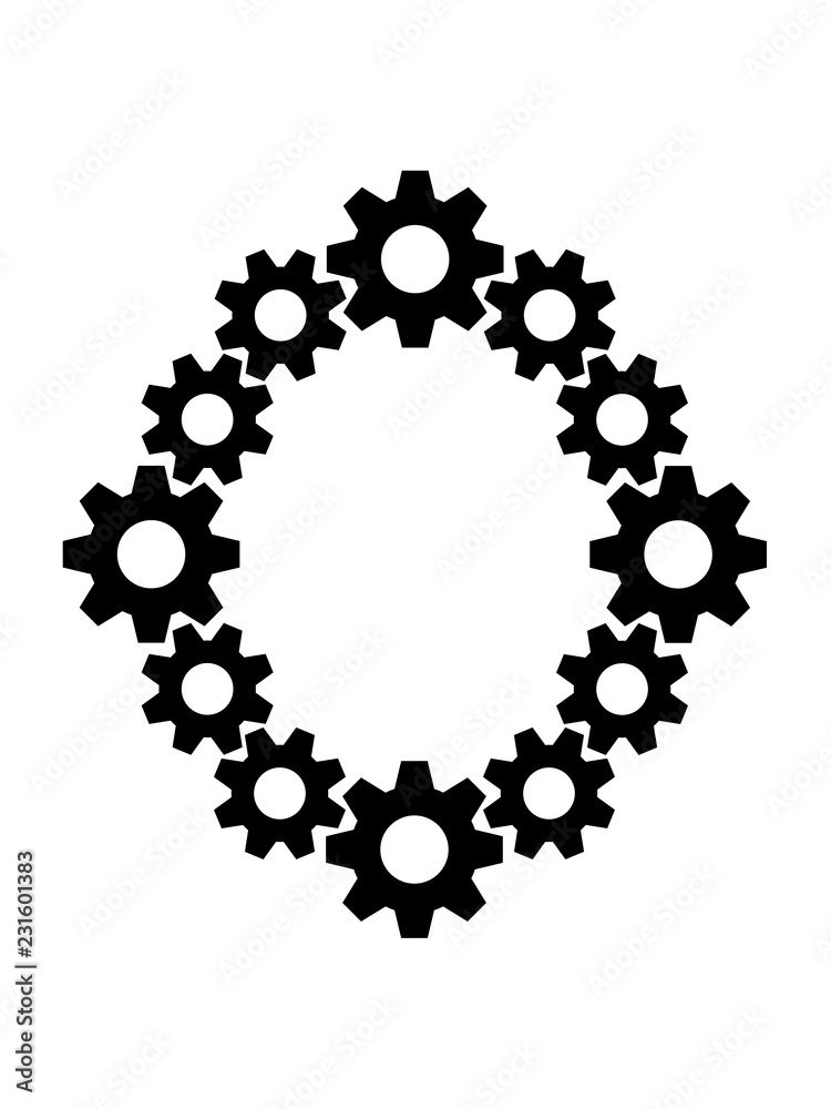 rahmen kreis kreislauf zahnrad logo mechaniker engineer elektriker