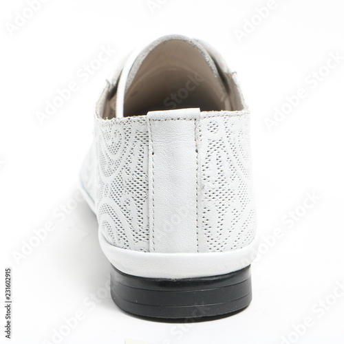 Women's demi-season shoes leather on white background