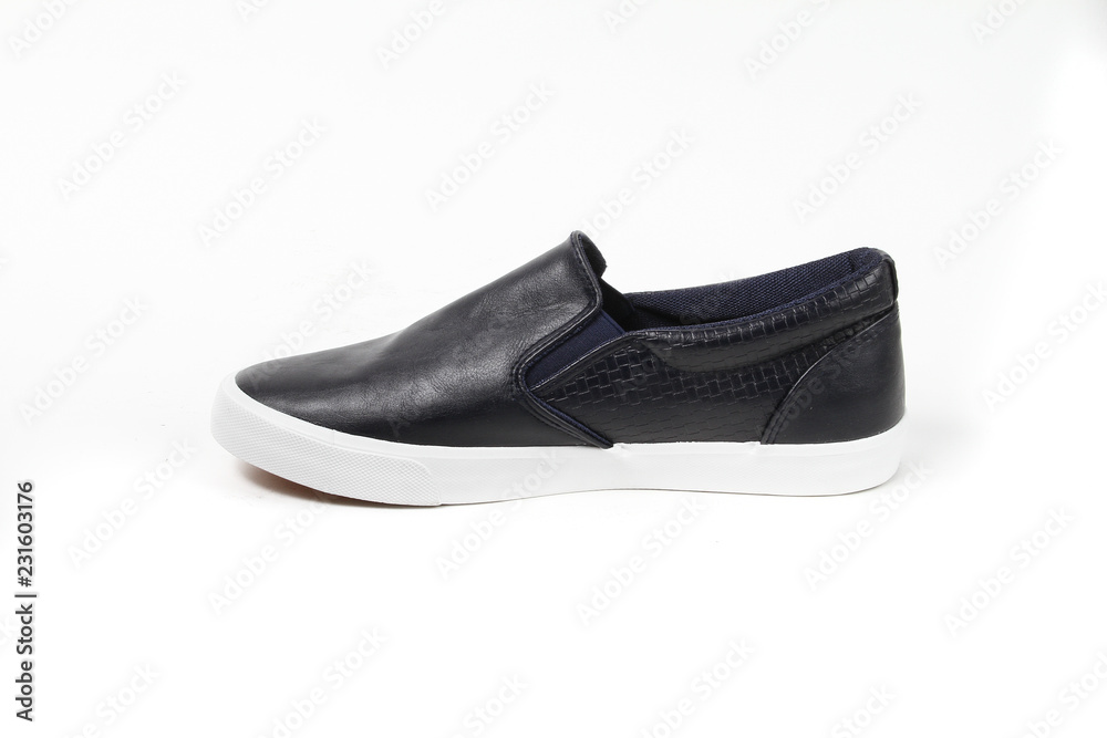 Man demi-season leather shoes on wthite Man demi-season leather shoes on wthite