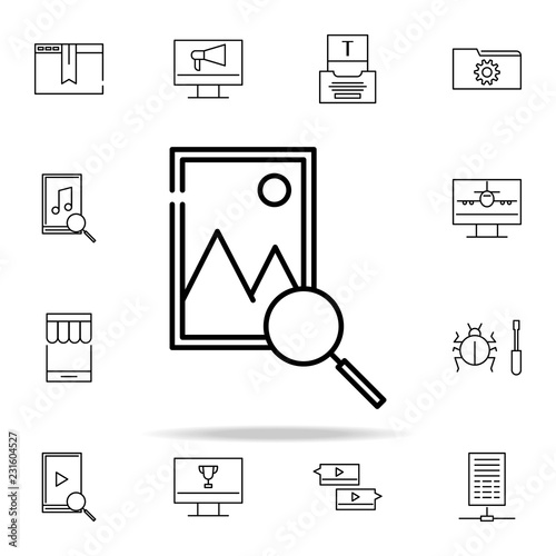 search photos icon. seo and online marketing icons universal set for web and mobile