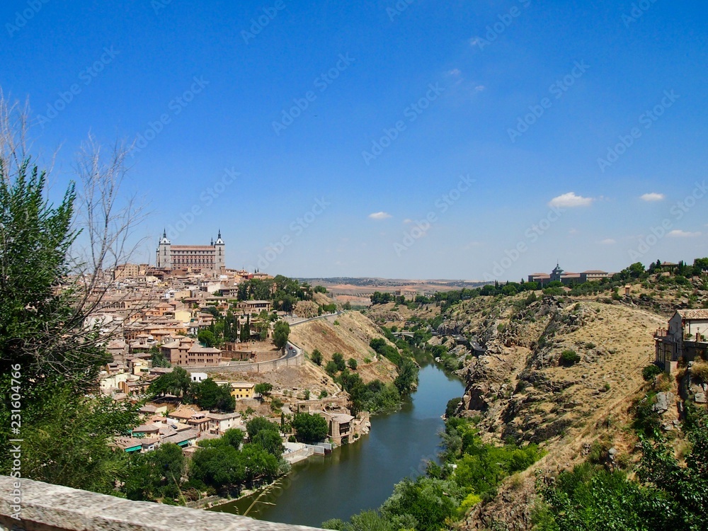 Toledo and the Tagus River, a very natural picture (Spain)