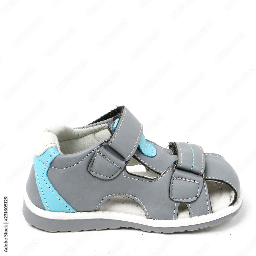 Kid's sandals shoe on white