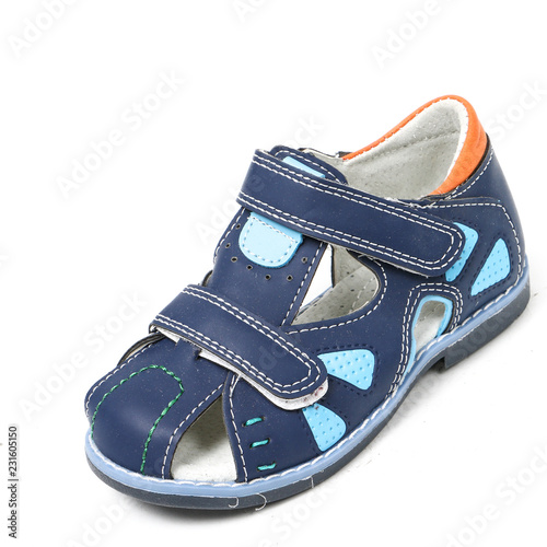 Kid's sandals shoe on white