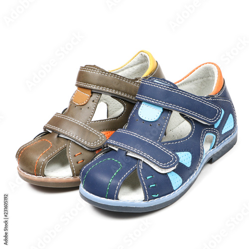 Kid's sandals shoe on white