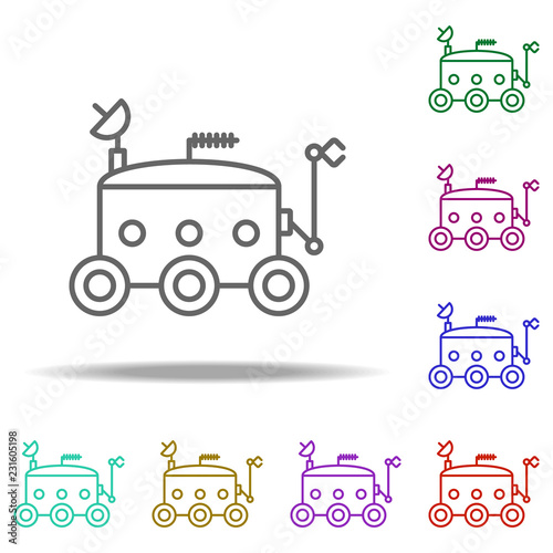 moon-rover icon. Elements of Cartooning space in multi color style icons. Simple icon for websites, web design, mobile app, info graphics