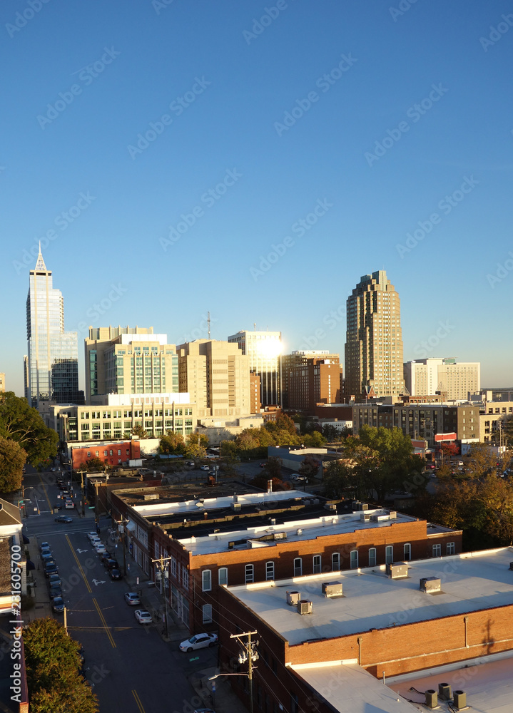 Fototapeta premium Downtown Raleigh NC skyline