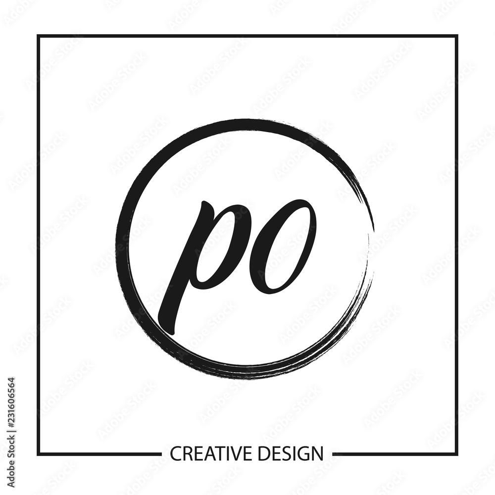Initial Letter PO Logo Template Design Vector Illustration