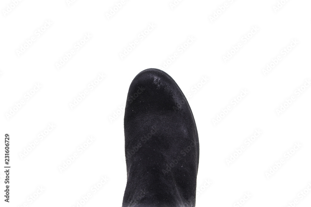 Women's leather demi-season shoes isolated on white background Women's leather demi-season shoes isolated on white background