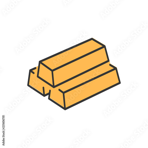gold bars icon. Element of banking icon for mobile concept and web apps