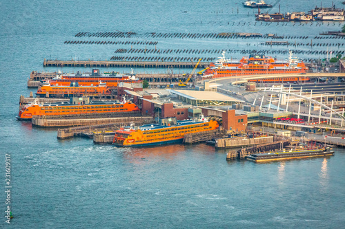 New York, NY / USA - ‎August ‎7, ‎2018: Staten Island Ferry Pier photo