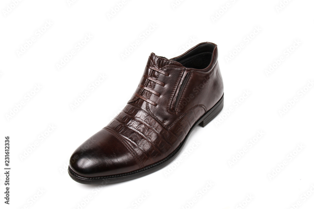 Classic office leathers man shoes isolated on white background. Classic office leathers man shoes isolated on white background.