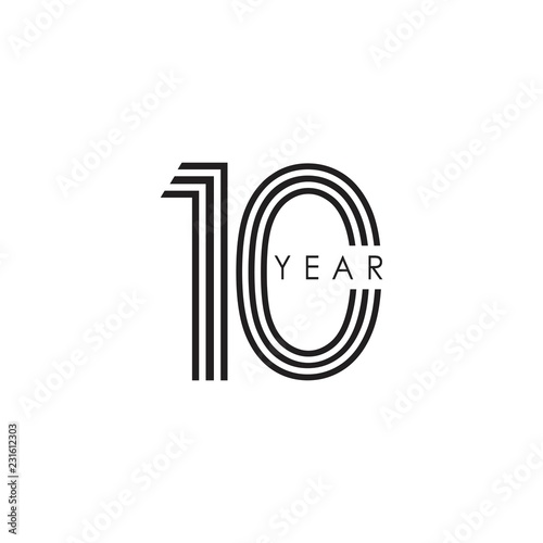 10 Year Celebrate Vector Template Design Illustration