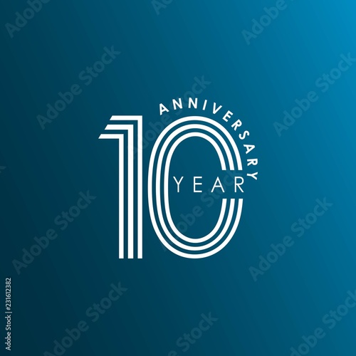 10 Year Celebrate Vector Template Design Illustration
