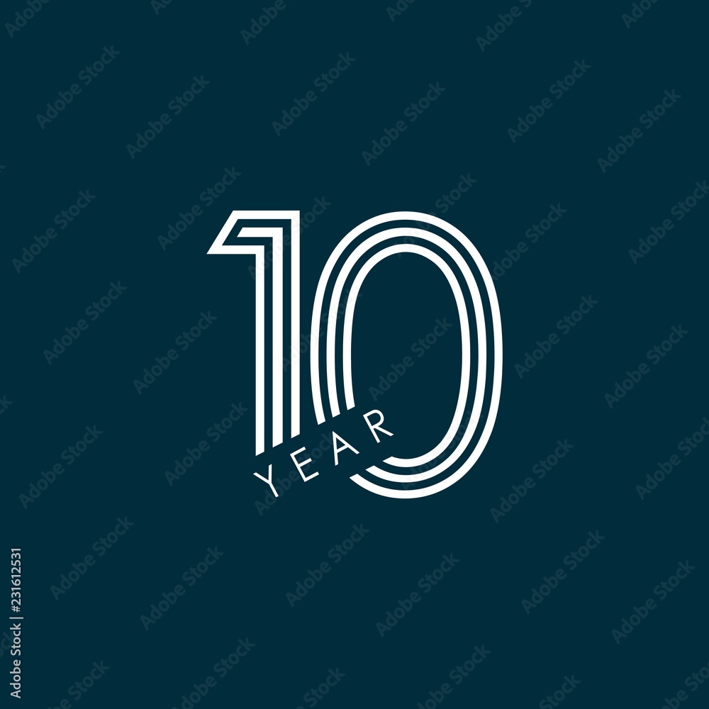 10 Year Celebrate Vector Template Design Illustration 10 Year Celebrate Vector Template Design Illustration