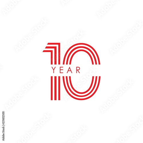 10 Year Celebrate Vector Template Design Illustration