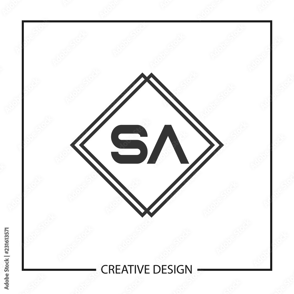Initial Letter SA Logo Template Design Vector Illustration Initial Letter SA Logo Template Design Vector Illustration
