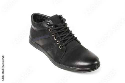 Stylish causal man shoe on white background.