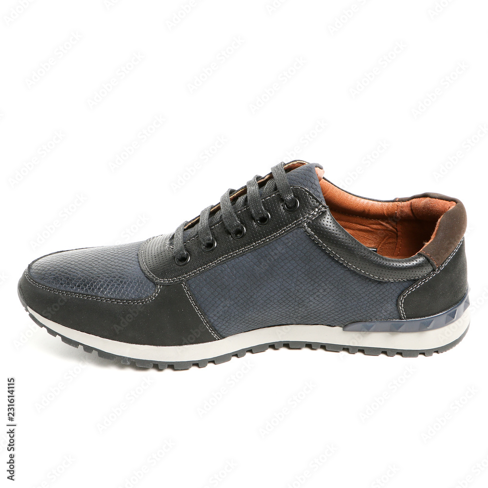 Stylish causal man shoe on white background. Stylish causal man shoe on white background.