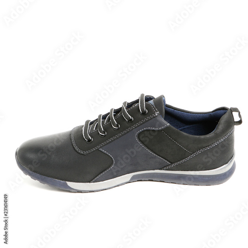 Stylish causal man shoe on white background.