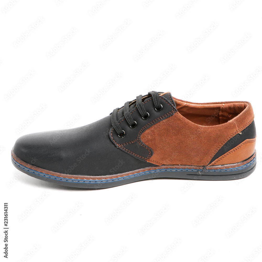 Stylish causal man shoe on white background. Stylish causal man shoe on white background.