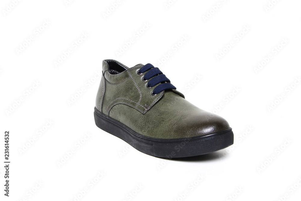 Stylish causal man shoe on white background.