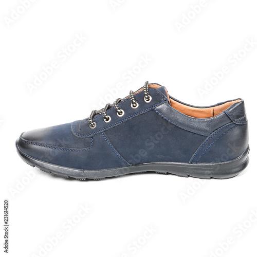 Stylish causal man shoe on white background.