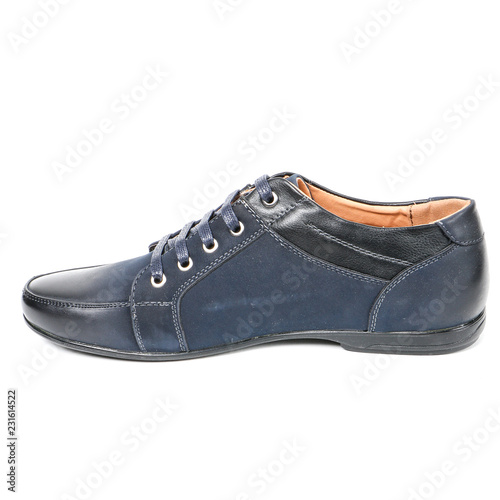Stylish causal man shoe on white background.