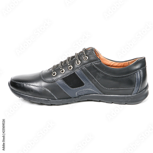 Stylish causal man shoe on white background.