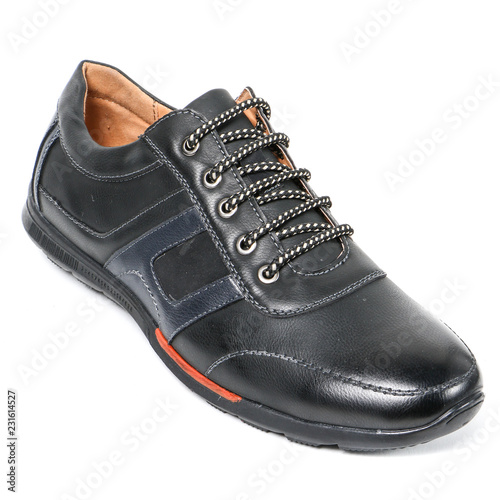 Stylish causal man shoe on white background.