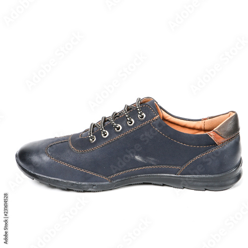 Stylish causal man shoe on white background.