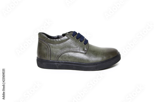 Stylish causal man shoe on white background.