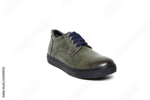 Stylish causal man shoe on white background.