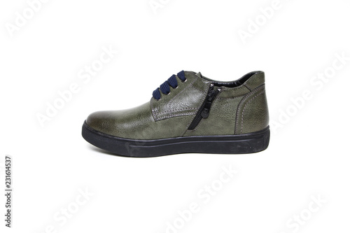 Stylish causal man shoe on white background.