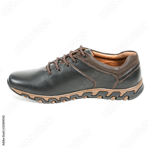 Stylish causal man shoe on white background.