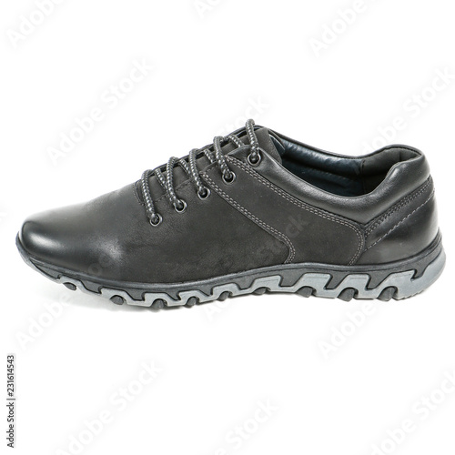 Stylish causal man shoe on white background.