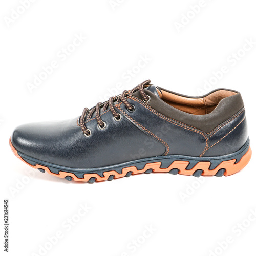 Stylish causal man shoe on white background.