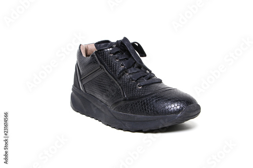 Stylish causal man shoe on white background.