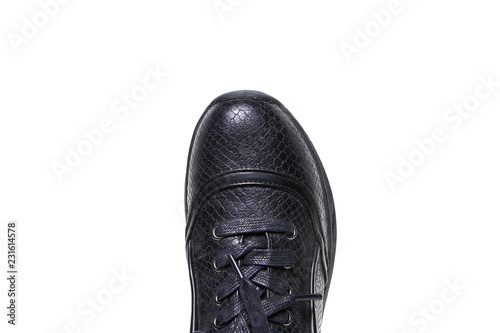 Stylish causal man shoe on white background.