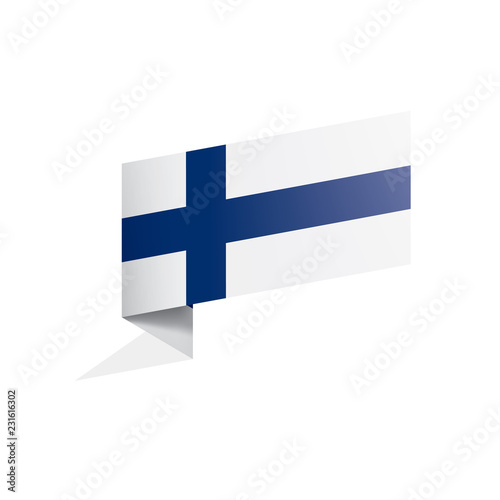 Finland flag, vector illustration on a white background