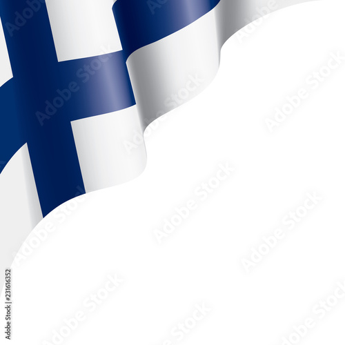 Finland flag, vector illustration on a white background