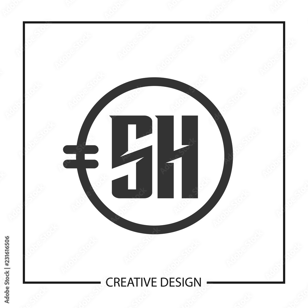 Initial Letter SH Logo Template Design Vector Illustration Initial Letter SH Logo Template Design Vector Illustration