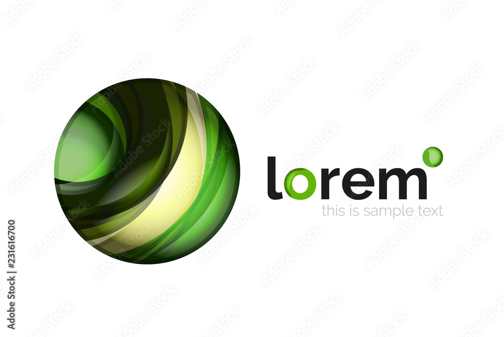 Geometric abstract business icon template, smooth shape Geometric abstract business icon template, smooth shape