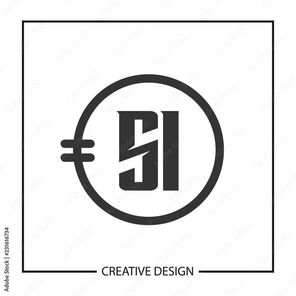 Initial Letter SI Logo Template Design Vector Illustration Initial Letter SI Logo Template Design Vector Illustration