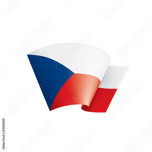 Czechia flag, vector illustration on a white background Free Download Czechia flag, vector illustration on a white background - GFXLoad