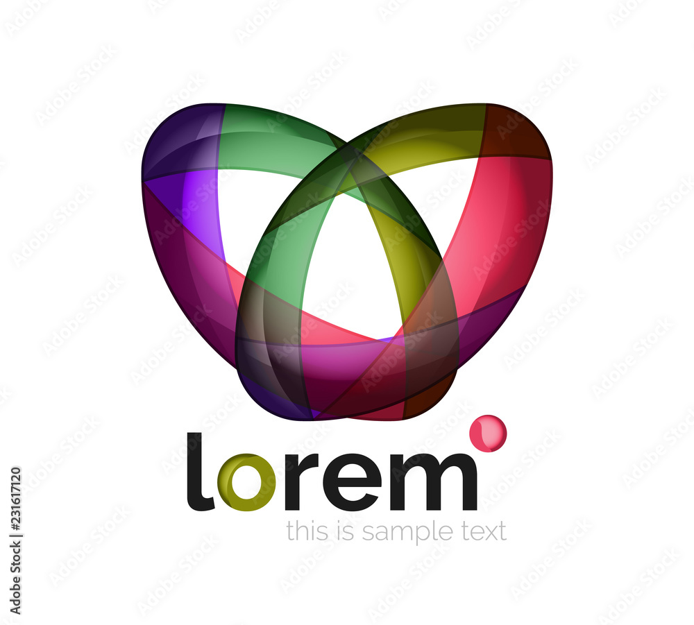 Abstract geometric business icon Abstract geometric business icon