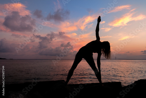 Yoga on the beach  St Simons Island  GA