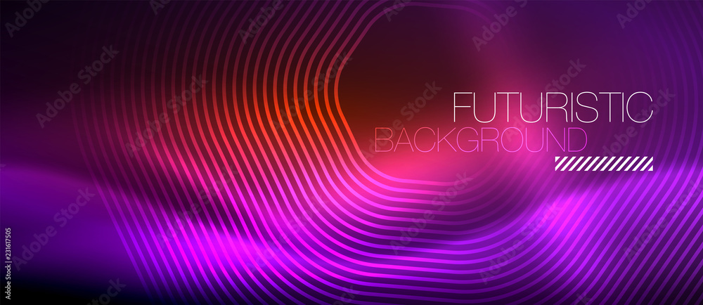 Neon glowing lines, magic energy space light concept, abstract background wallpaper design Neon glowing lines, magic energy space light concept, abstract background wallpaper design