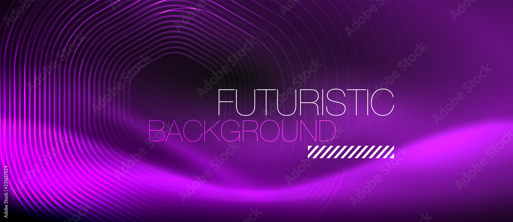 Neon glowing lines, magic energy space light concept, abstract background wallpaper design Neon glowing lines, magic energy space light concept, abstract background wallpaper design
